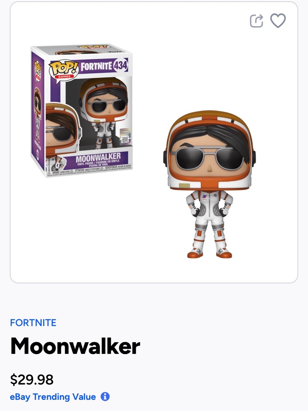 Funko pop- Fortnite- Moonwalker- 434